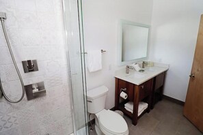 Secadora de cabello, toallas, jabón, shampoo 