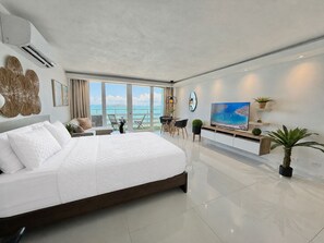 1 bedroom, WiFi, bed sheets - Luxury Oceanfront Studio • Stunning Views • Pool • Balcony + Free Parking (Fajardo)