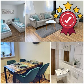 2 bedrooms, iron/ironing board, travel cot, Internet