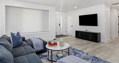 Sleek modern design meets peaceful retreat for a comfortable stay.