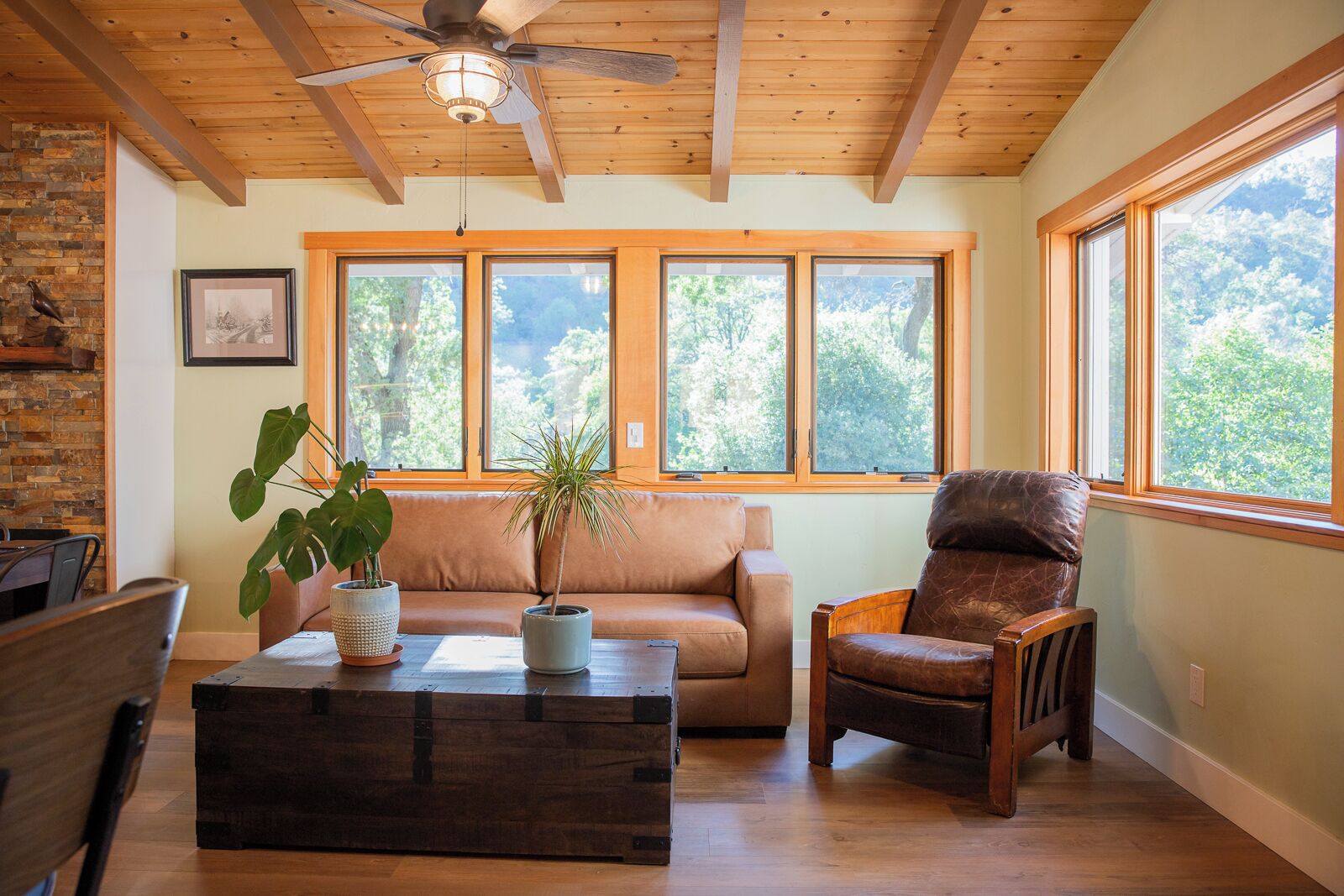 Smart TV, fireplace, computer monitors