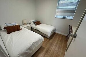 2 bedrooms, iron/ironing board, travel cot, WiFi