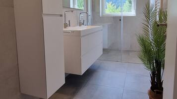 Dusche, Handtücher, Toilettenpapier