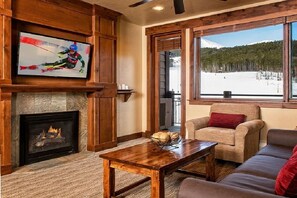 Smart TV, fireplace, video games