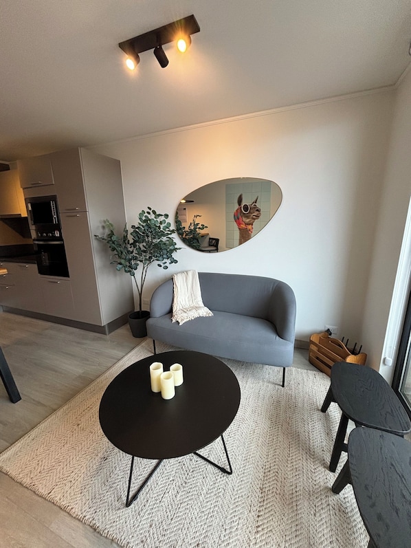 Apartment, Partial Lake View | Living area