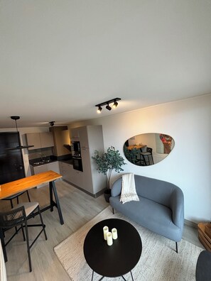 Apartment, Partial Lake View | Living area