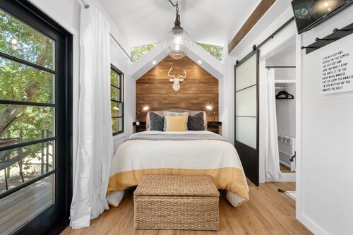 Modern Wine Country Tiny Home with Gas Fire Pit