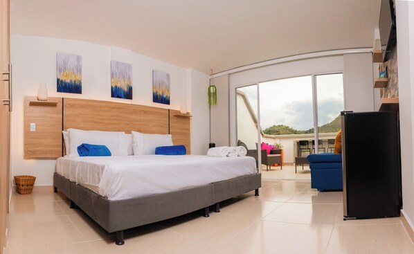 1 bedroom, WiFi, bed sheets - Charming studio in San Gil. Swimming pool, sauna, turco, terrace and free WiFi (San Gil)