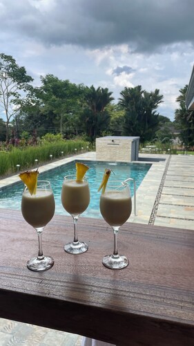 Relax in Paradise, Stunning 4-Bedroom Home with Pool, Yard, WiFi & AC in Venecia