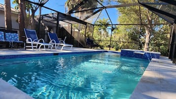 Outdoor pool, a heated pool