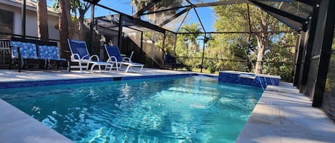 Outdoor pool, a heated pool