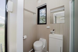 Dusche, Haartrockner, Handtücher