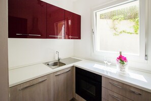 Deluxe-hus - 3 soveværelser | Privat køkken | Køleskab, ovn, højstol