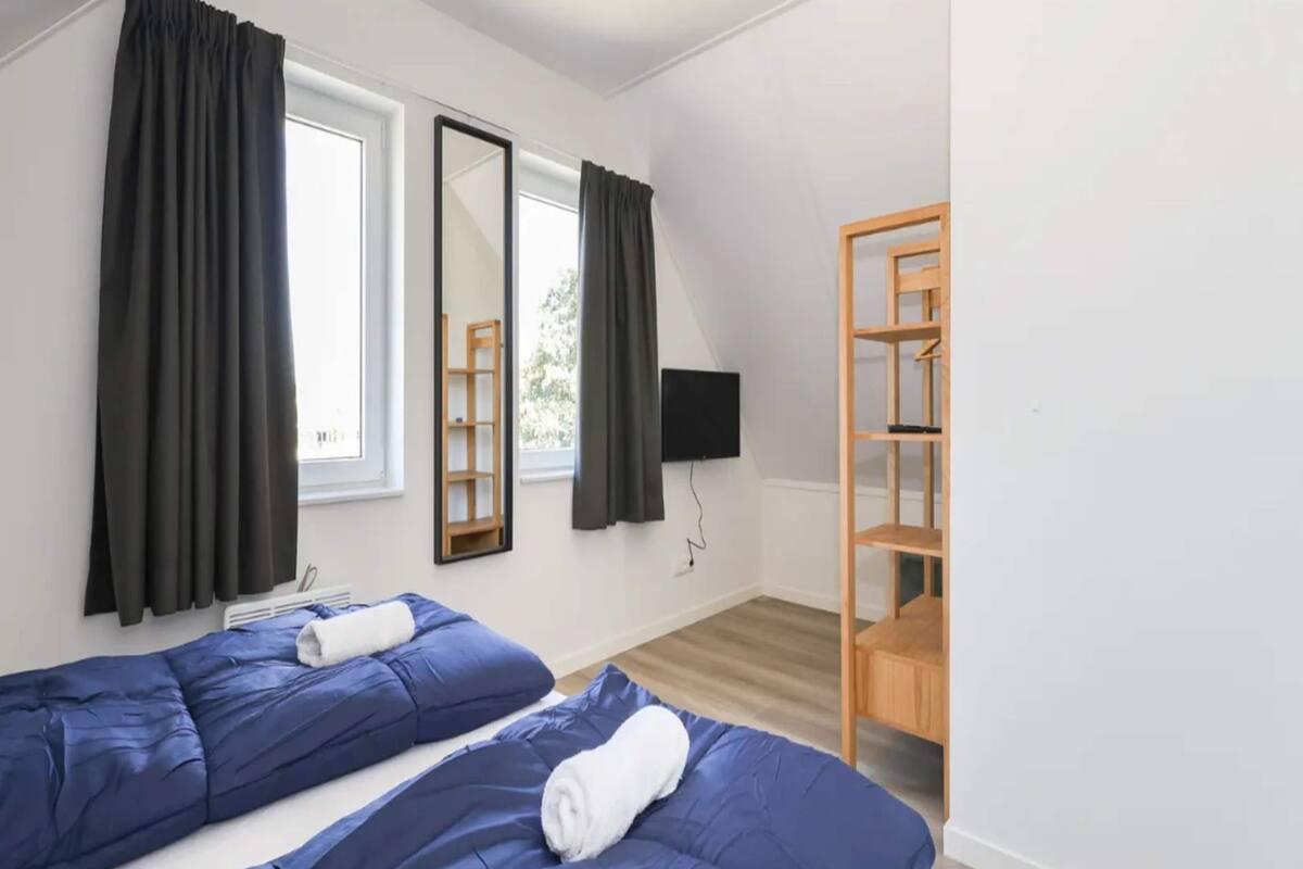 2 slaapkamers, individueel gemeubileerd, beddengoed
