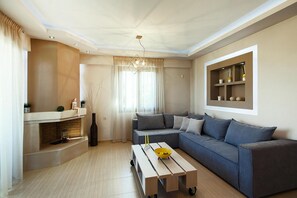 Living room - Cottage in Adele (Rethymno)