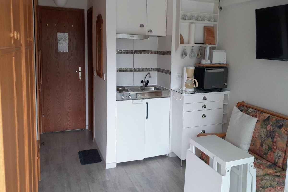Comfort Apartment, 2 Bedrooms | Dapur peribadi | Pembancuh kopi/teh, peti sejuk 