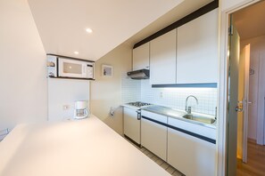 Deluxe Apartment, 2 Bedrooms | Private kitchen | Fridge, microwave, coffee/tea maker - Studio With Terrace (Middelkerke)