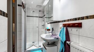 Een douche, een haardroger