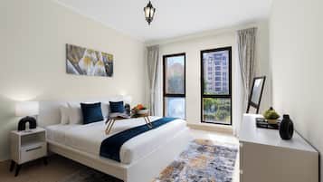 Apartamento luxo, para não fumantes | 1 quarto, cofres nos quartos, cortinas blackout
