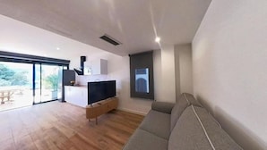 Private kitchen | Coffee/tea maker, fridge, microwave, electric kettle - Blue Apartment in Puerto del Rosario (Puerto del Rosario)