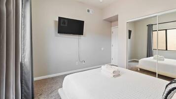 3 bedrooms, iron/ironing board, travel cot, WiFi