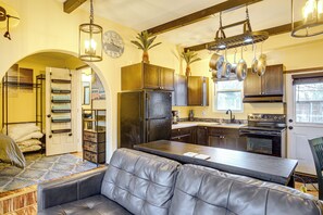 Apartment (0 Bedroom) | Interior - Electric Fireplace: Central Coeur D'alene Studio! (Coeur d'Alene)