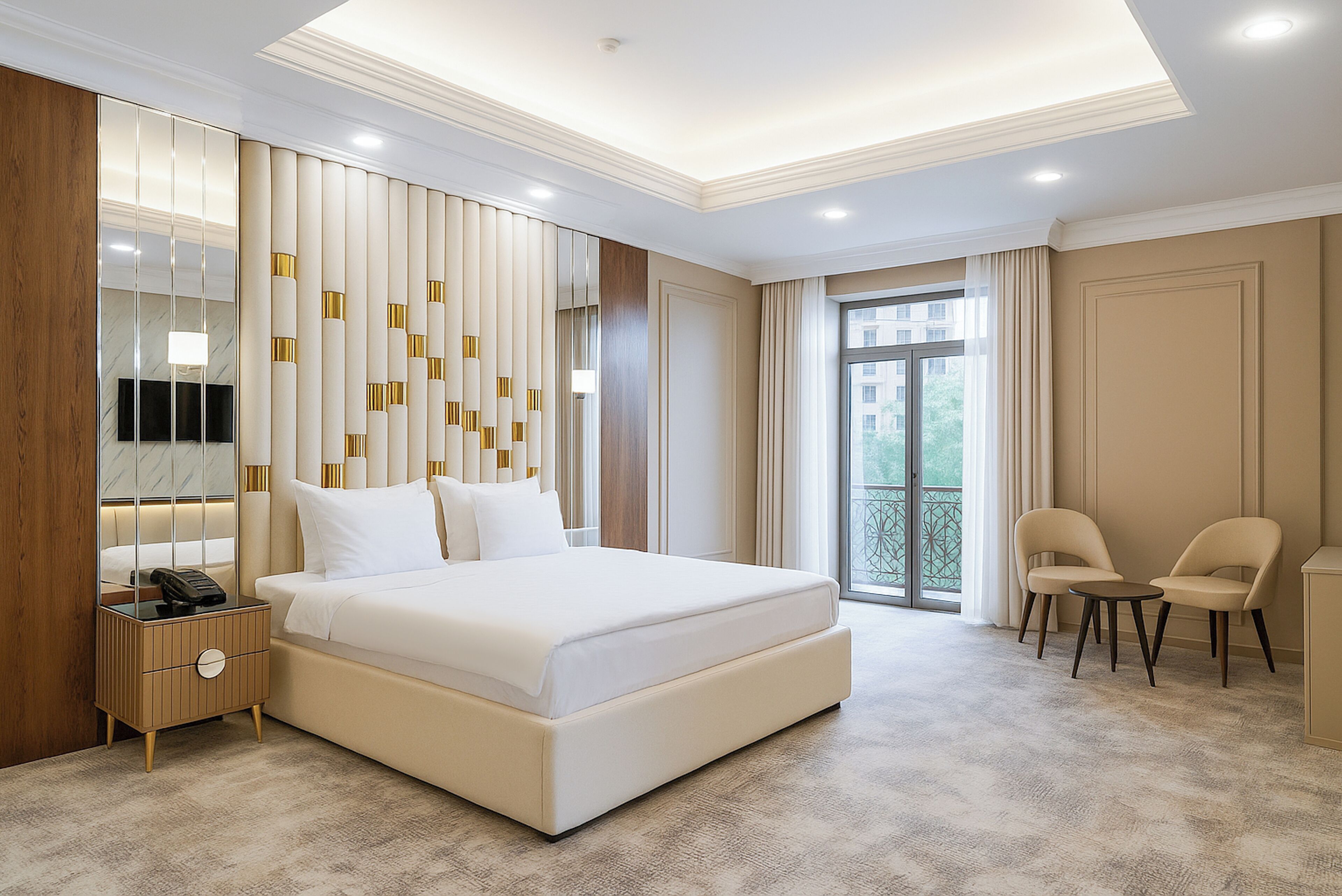 Quarto casal júnior | Frigobar, cofres nos quartos, individualmente decorados, escrivaninha