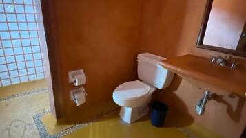 Bungalow, Beach View | Bathroom | Shower, towels, soap, shampoo