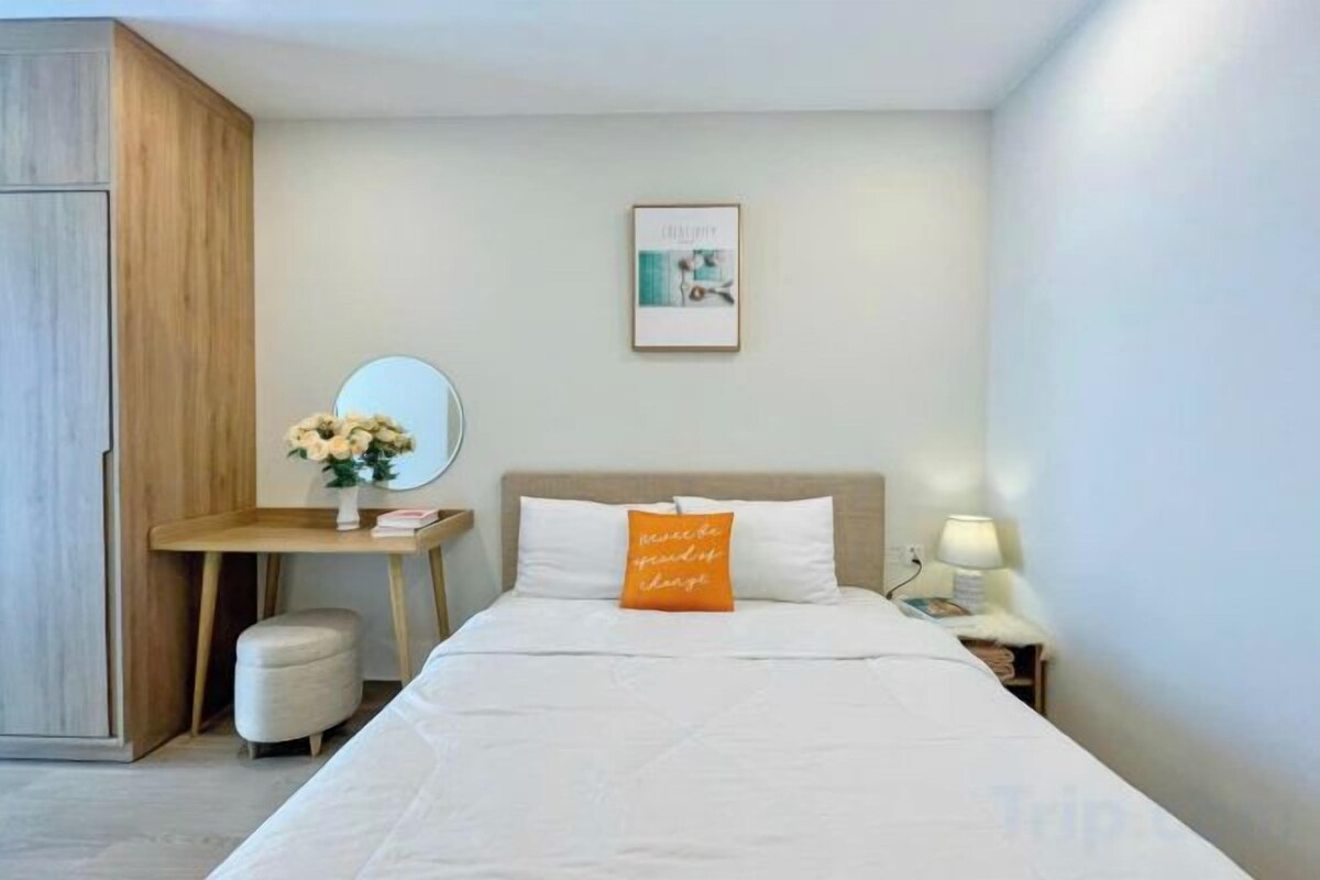 Desk, blackout drapes, iron/ironing board, WiFi (free)