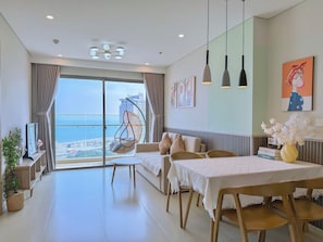 Apartment, 3 Bedrooms, Beach View | Living area - OLIU'S HOMESTAY - The Sóng Vũng Tàu (Ho Chi Minh City)