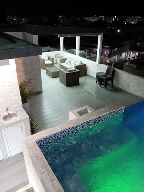 Pool - Spacious 3-bedroom apartment with private pool and terrace, WiFi, AC and more.  (Santo Domingo Este)