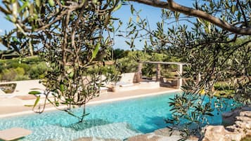 Seasonal outdoor pool, open 8:00 AM to 8:00 PM, pool umbrellas