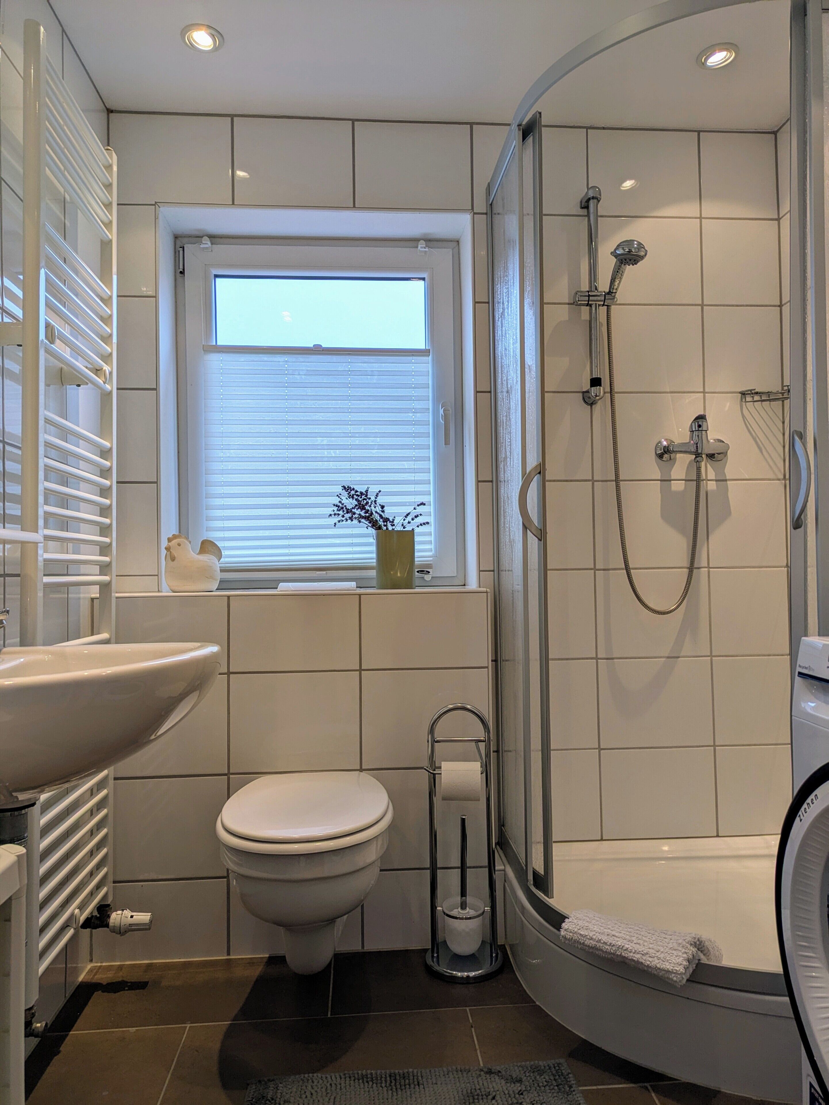 Haartrockner, Handtücher, Seife, Toilettenpapier