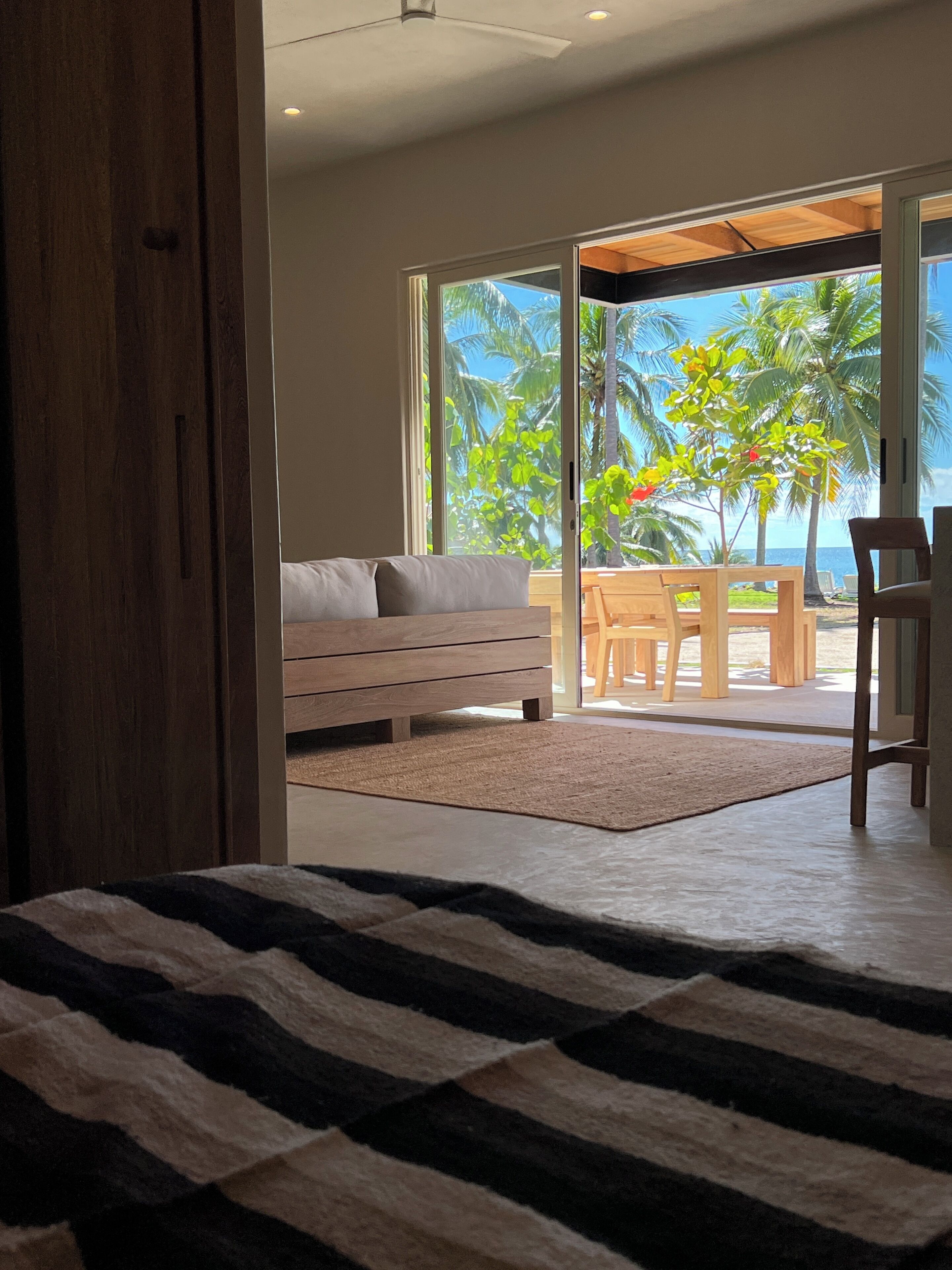 King Bed looking out