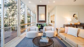 Televisión y chimenea