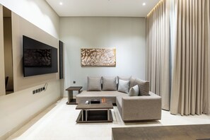 60-inch Smart TV with digital channels, pay movies, streaming services - Liora Hotel (Riyadh)