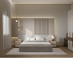 1 間臥室、埃及棉床單、高級寢具、Select Comfort 床墊