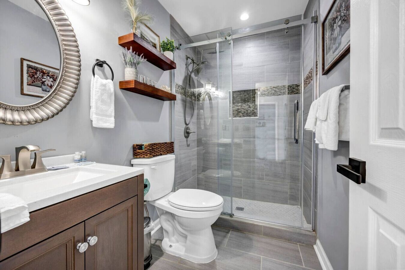 Hair dryer, towels