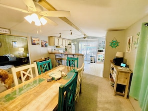 Dining - Charming 2/2 waterfront farm home with tons of TV stations, WiFi, dock, & more (Spring Hill)