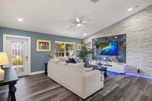 TV connectée, cheminée