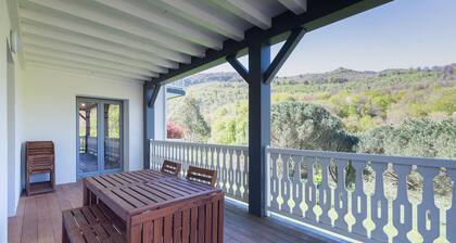 Superbe appartement rénové à BagnÚres-de-Bigorre, 7 pers., vue montagne, terrasses, jardin partagé