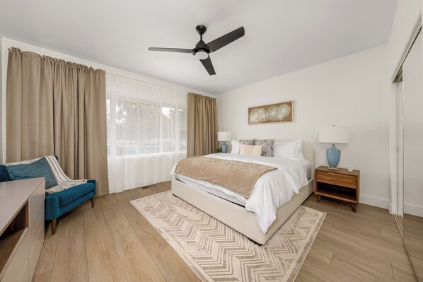 2 bedrooms, iron/ironing board, WiFi, bed sheets