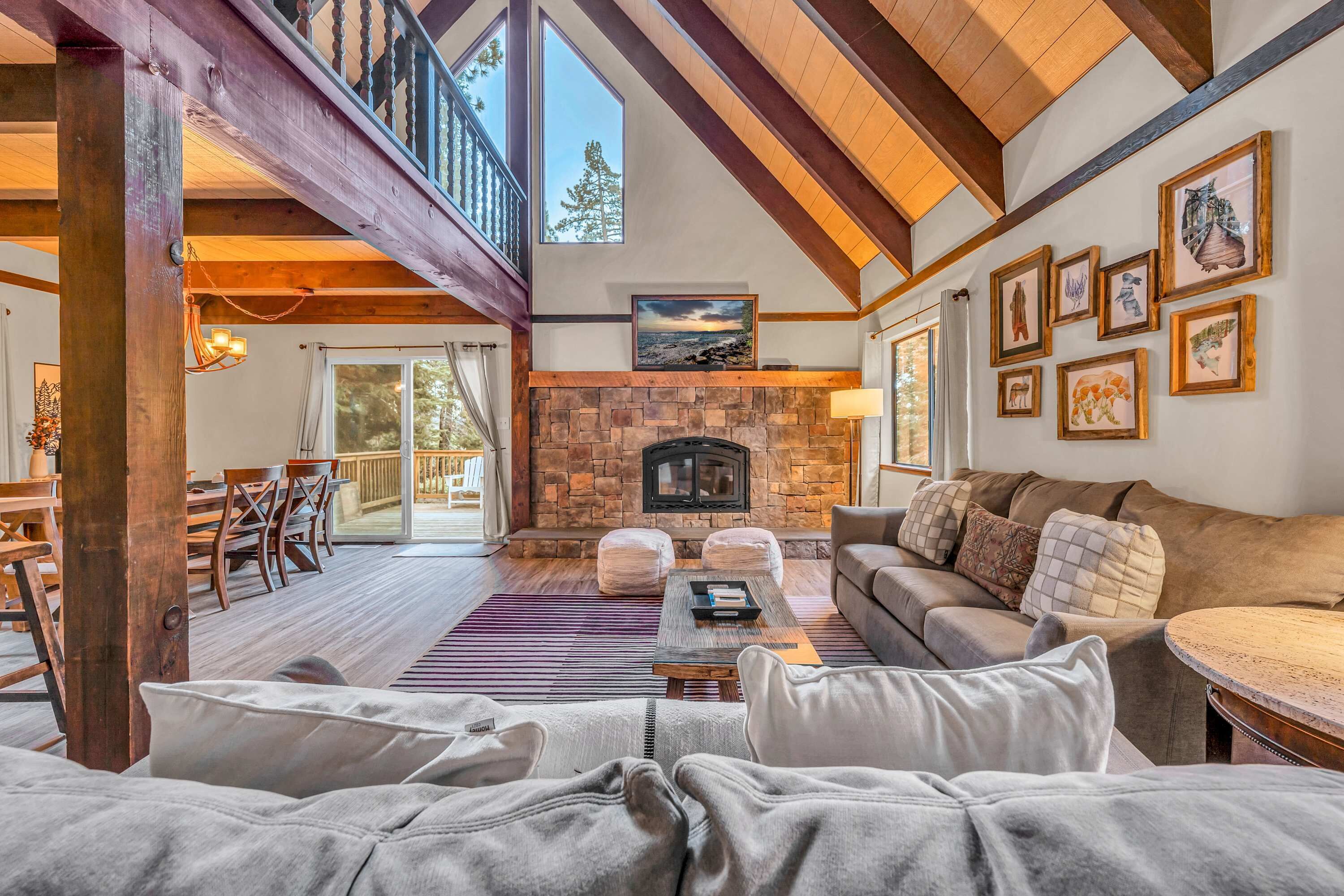 TV, fireplace, offices