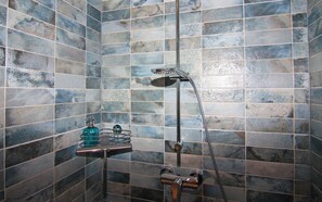 Shower, hair dryer