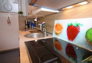 Fridge, oven, dishwasher, coffee/tea maker - Ferienwohnung am Pruesssee in Guester (Güster)