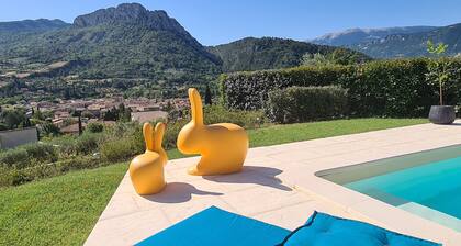 In a postcard setting! Villa 10 people Drome Provençale