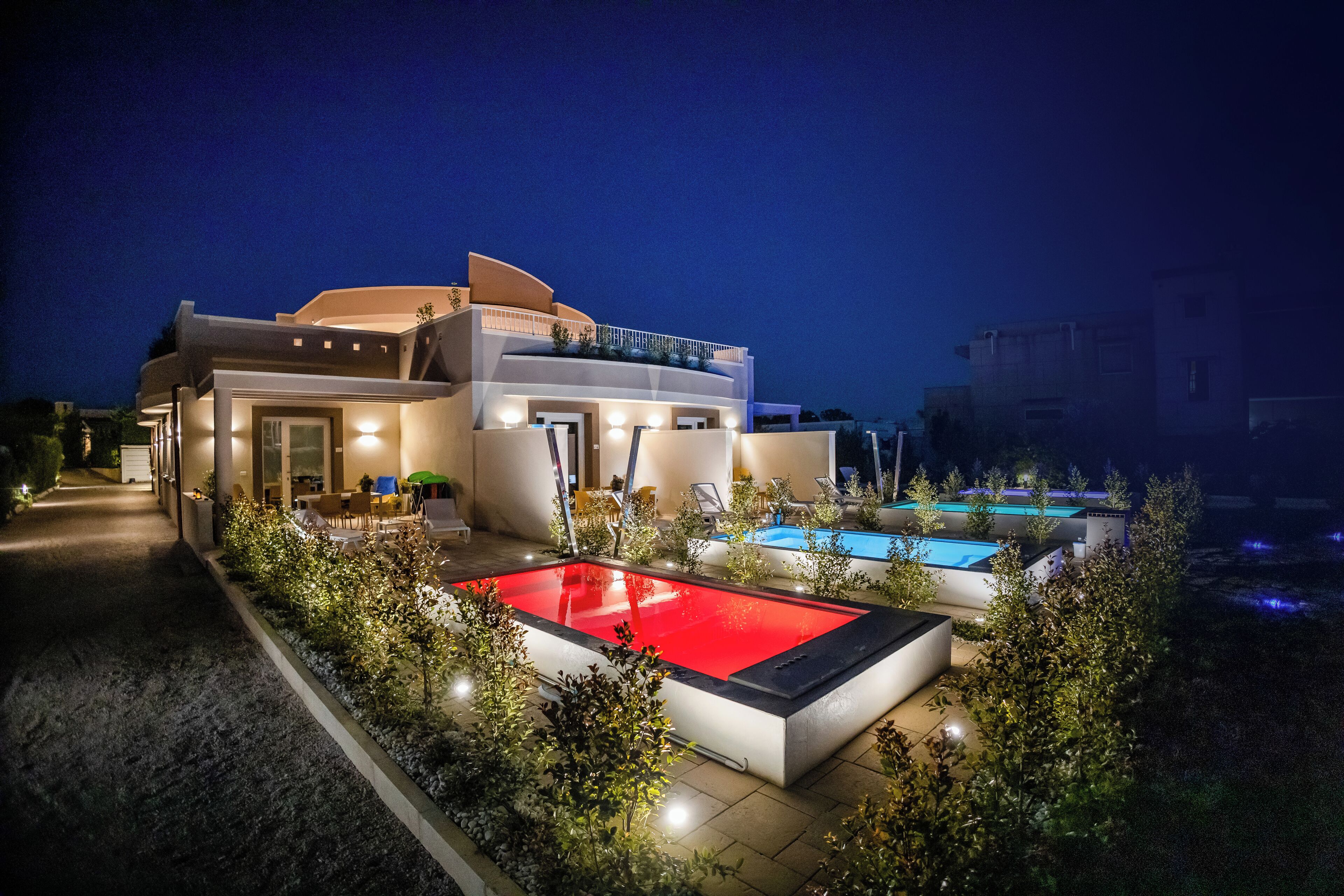 Luxury-Suite, Terrasse, Poolblick | Terrasse/Patio