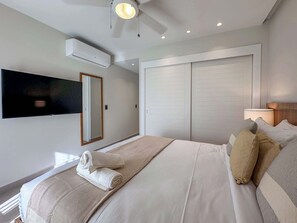 2 bedrooms, iron/ironing board, travel crib, WiFi