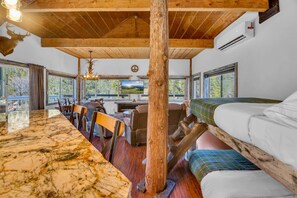1 bedroom, iron/ironing board, free WiFi, bed sheets - Hibernation Station | Rustic Cabin + Hot Tub (Arrowbear Lake)