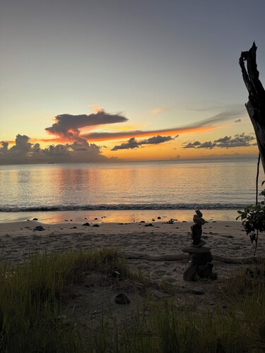 Cozy Ocean View Villa, full kitchen, strong Wi-Fi- 2 min from the beach!
